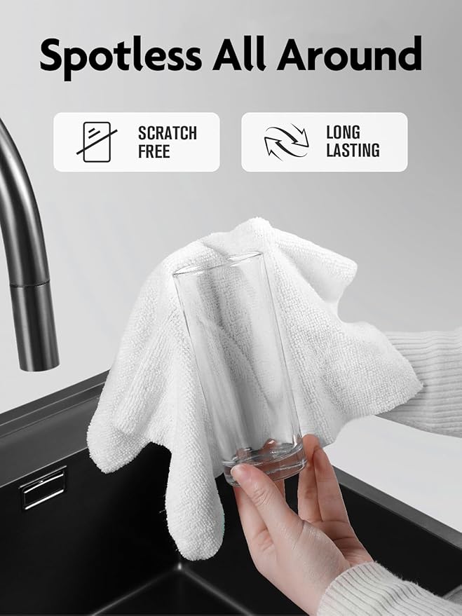 Fantasticlean Microfiber Cleaning Cloth Roll -60 Pack, Tear Away Microfiber Towels, 12