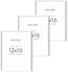 HAUS AND HUES Picture Frame, White 12x16, Metal, Gallery Wall Frame Set, Premium Acrylic, Lightweight, Modern Style, Ideal Gift for Adults, Grandparents Day, Graduation, Birthday