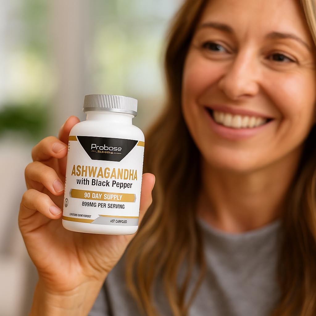 Probase Nutrition Ashwagandha with Black Pepper 60 Capsules 30-Day Supply