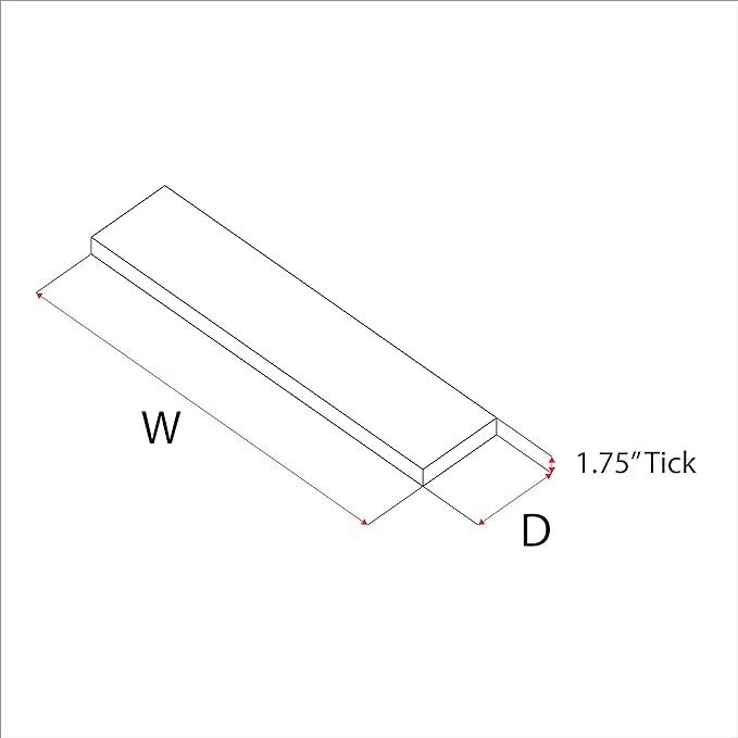 URBANDI, Rustic Floating Shelves, Set of 2, Hidden Bracket, Solid Wood, Heavy Duty, Wall Mounted Shelves, (Grey, 48Wx10D)