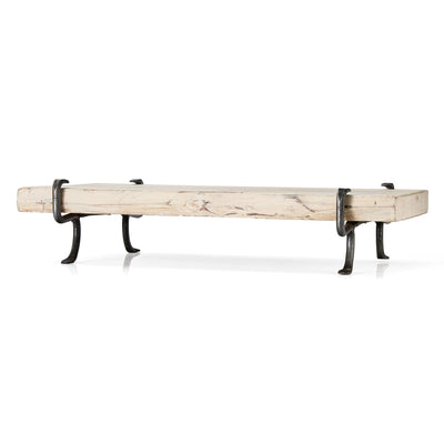 Rustic Petrified Wood Charcuterie Board with Metal Base