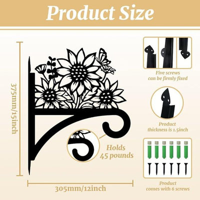 Peacoblue Iron Plant Hangers Hooks for Outdoor Indoor Hanging Plants Flower Fern Pots Lantern Bird Feeder Wind Chimes, 12