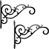 N+A Sunshine Iron Metal Hanging Planter Bracket, 2 Pack Wall Hooks for Hanging Birds Feeders, Latern, Wind Chimes, Coat, Decorative Indoor Outdoor (Black)