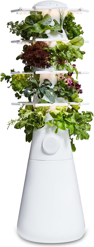 New! Lettuce Grow Farmstand Nook | 20 Plant Hydroponic System | Self-Watering Indoor Vertical Garden Planter Tower w/Pump, BPA-Free Food Grade | 4ft 7in | Made in USA…