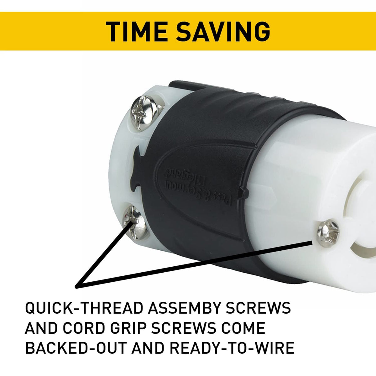 Pass & Seymour L1630-C Turnlok Connector, 30A 480V, NEMA L16-30R