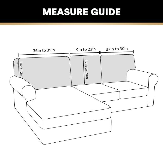 PrinceDeco Sectional Couch Covers Velvet Cushion Covers for Sectional Couch Cushion Covers for Sectional Sofa Separate Sectional Sofa Slipcovers Washable(1 Chaise Back+ 2 Sofa Back,Grey)