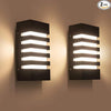 Outdoor Wall Light 12W LED Modern Wall Sconce Lamp Exterior Wall-Mounted Garden Corridor Porch Patio Light Waterproof LED Wall Light Fixture for Outdoor Lighting Warm White,Pack of 2