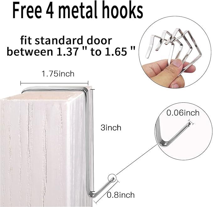 Extra Large Hanging Crystal Clear Over Door Shoe Organizer, Closet Shoe Rack with 12+6 Pockets, 8 Hooks, Grey (59