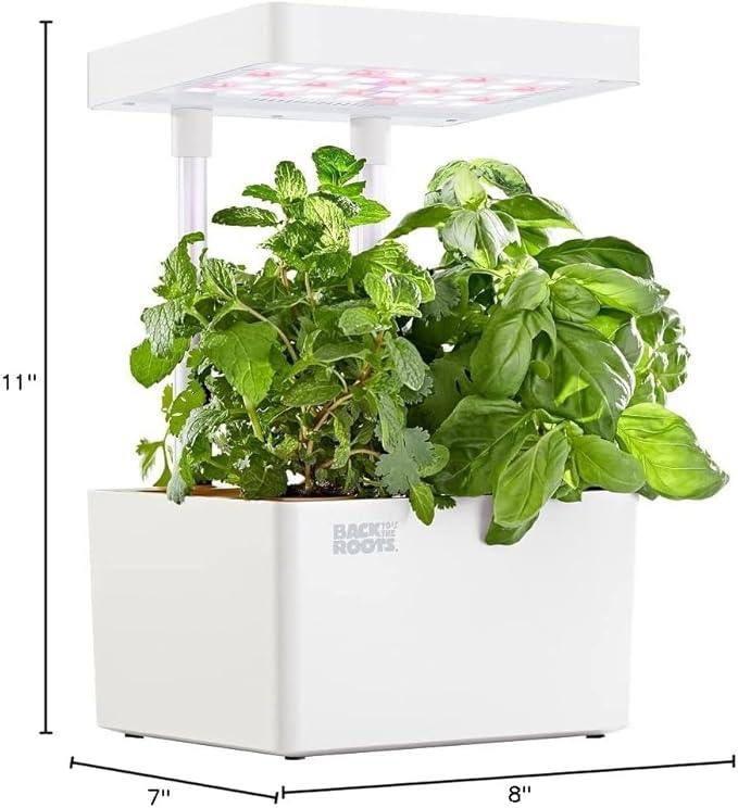 Back to the Roots Hydroponic Grow Kit, Indoor Garden with Light (Matte White), Organic Seeds Included, Gardening Gift, Everything Included