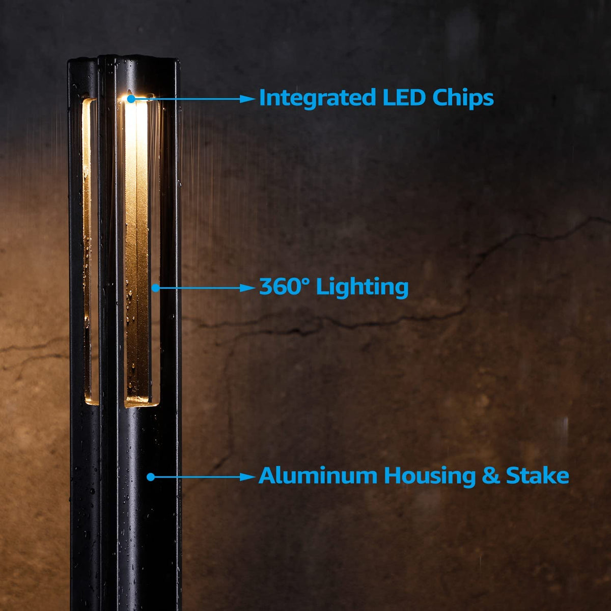 ALP53 6, 10 and 12-Pack Low Voltage Aluminum Pathway Lights Package Cast Aluminum, 3W 12V AC/DC LED Walkway Lighting