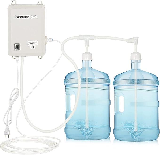 Bottle Water Dispenser Pump System, 20ft 110V AC US Plug High Flow Bottled Water Dispensering with Dual Inlet for Home Kitchen Coffee Tea Machines Water Dispenser Ice-Maker Refrigerator
