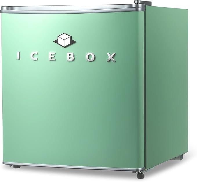 IBCR17MNT Compact, Energy Star Certified Small, Single Door Mini Fridge with Freezer Refrigerator, Standard (1.7 cu ft), Mint Green