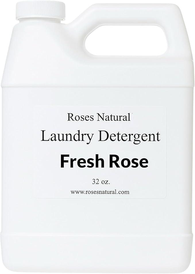 Plant-Based Liquid Laundry Detergent, 32 Fl Oz, Multiple Scents, HE Compatible (Fresh Rose)