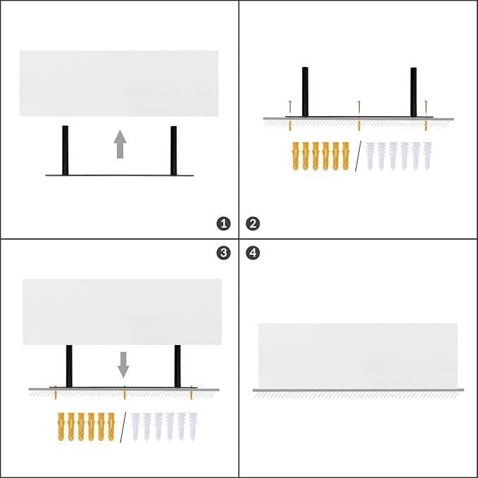 HOOBRO Floating Shelves for Wall, Wall Mounted Shelf Set of 2, 23.6