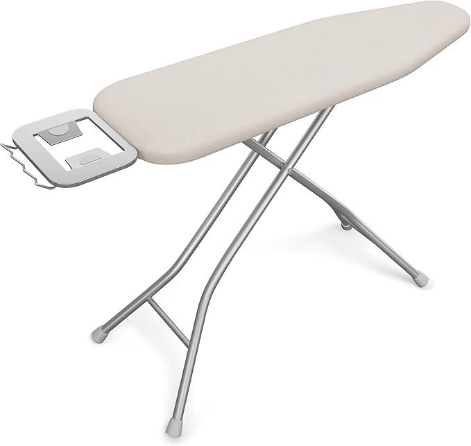 Yaheetech Foldable Ironing Board, Heavy Duty Iron Board with 9 Adjustable Heights, 4 Layer Cover and Safety Iron Rest, 52X14 Compact and Space Save Iron Board for Home Laundry Room Use, Beige