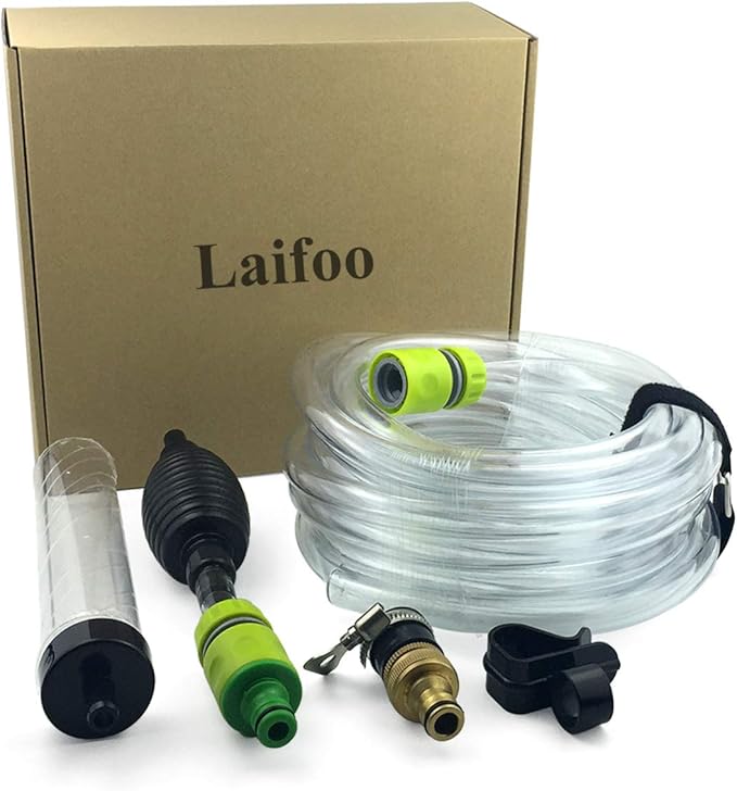 25ft Aquarium Vacuum Gravel Cleaner Fish Tank Cleaner Siphon Water Changer