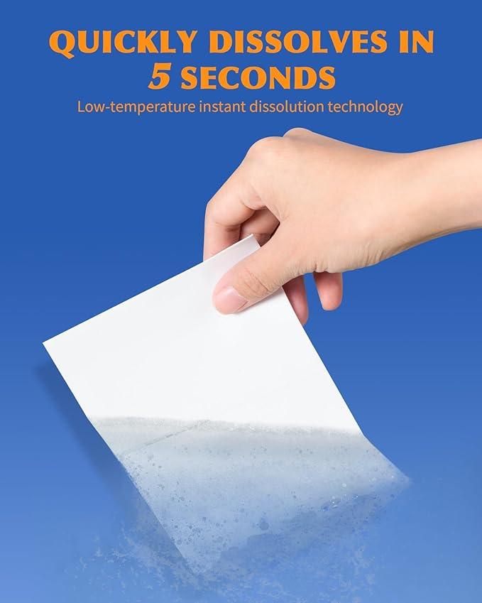 Laundry Detergent Sheets - 240 Loads, Hypoallergenic,Deep Cleaning, Fresh Linen Scent, Plastic-Free, Eco-Conscious,Paraben-Free,Fast Dissolve, Perfect for Home,Dorms,Travel,Camping,College Essentials
