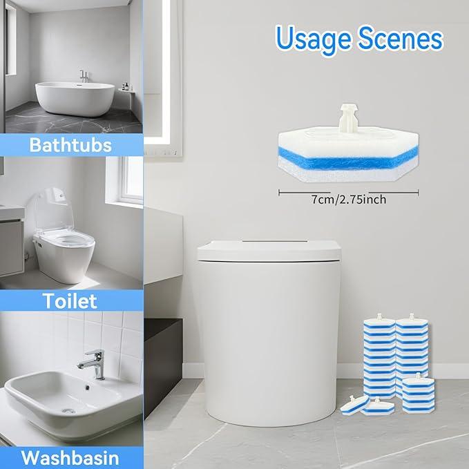 Aimery 100 Counts Blue Disposable Toilet Bowl Cleaning Wand Refills Compatible With Clorox(100,Blue)