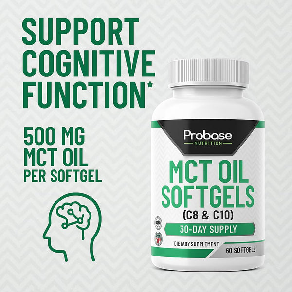 Probase Nutrition MCT Oil 60 Softgels 30-Day Supply