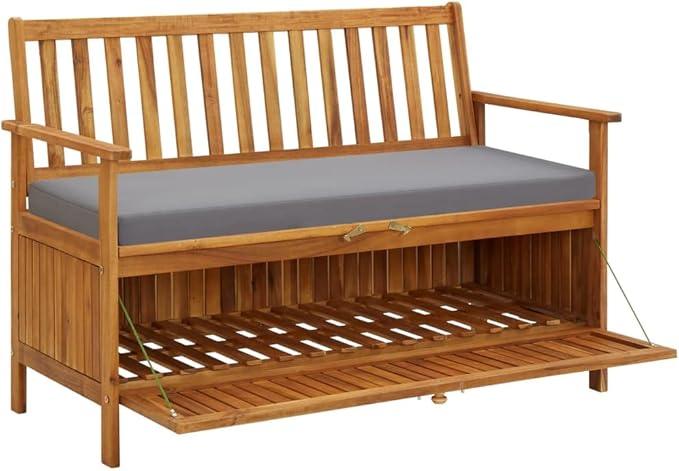 vidaXL Patio Storage Bench 47.2