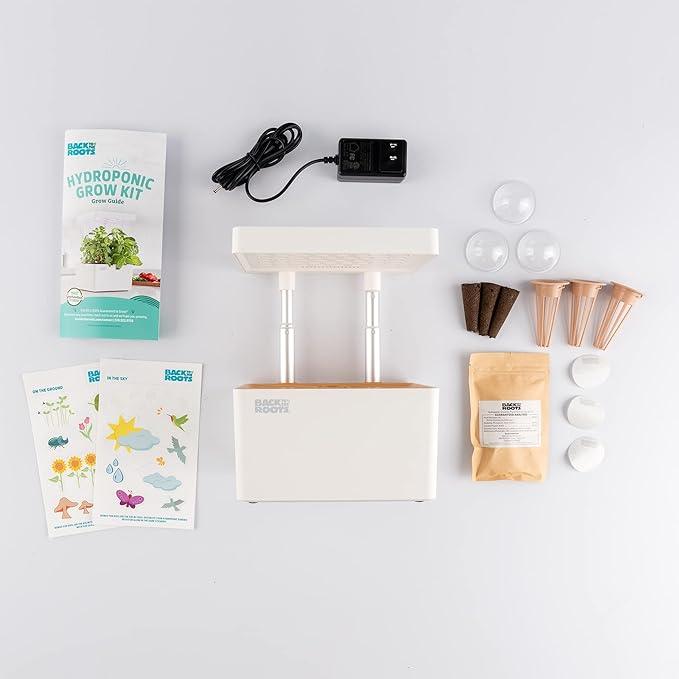 Back to the Roots Hydroponic Grow Kit, Indoor Garden with Light (Matte White), Organic Seeds Included, Gardening Gift, Everything Included