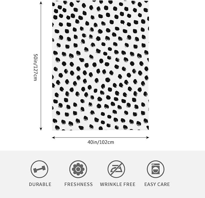 HGOD DESIGNS Polka DotsBlanket, Super Soft Brush Strokes Dots Throw Blanket 40