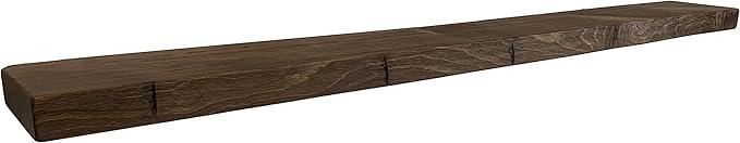 joelsantiques Floating Shelf, Wood Wall Shelf, Natural Wooden Home Decor for Bathroom Kitchen Bedroom, Hanging Mounted Invisible Bracket (Medium Brown, 7