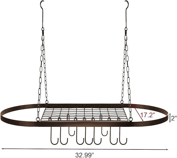 Sorbus Pot and Pan Rack for Ceiling 31