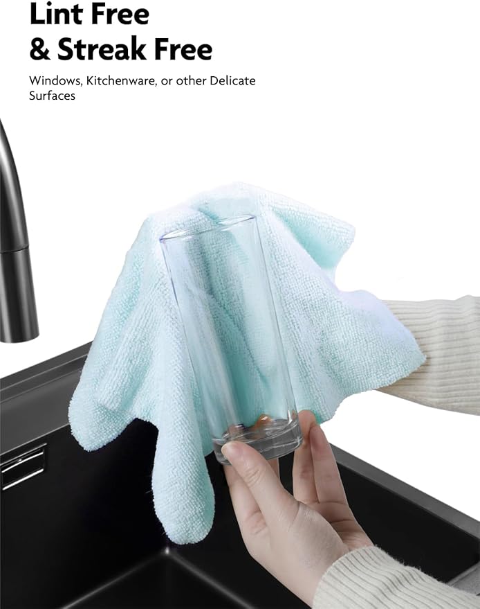 Fantasticlean Microfiber Cleaning Cloth Roll -75 Pack, Tear Away Microfiber Towels, 12