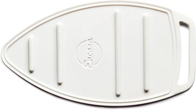 Encasa Homes Silicon Mat for Hot Iron Rest - Heat Resistant, Anti - Slip, Thicker Pad for Protecting Your Table During Ironing, Non-Burning, Machine Washable, Durable - White
