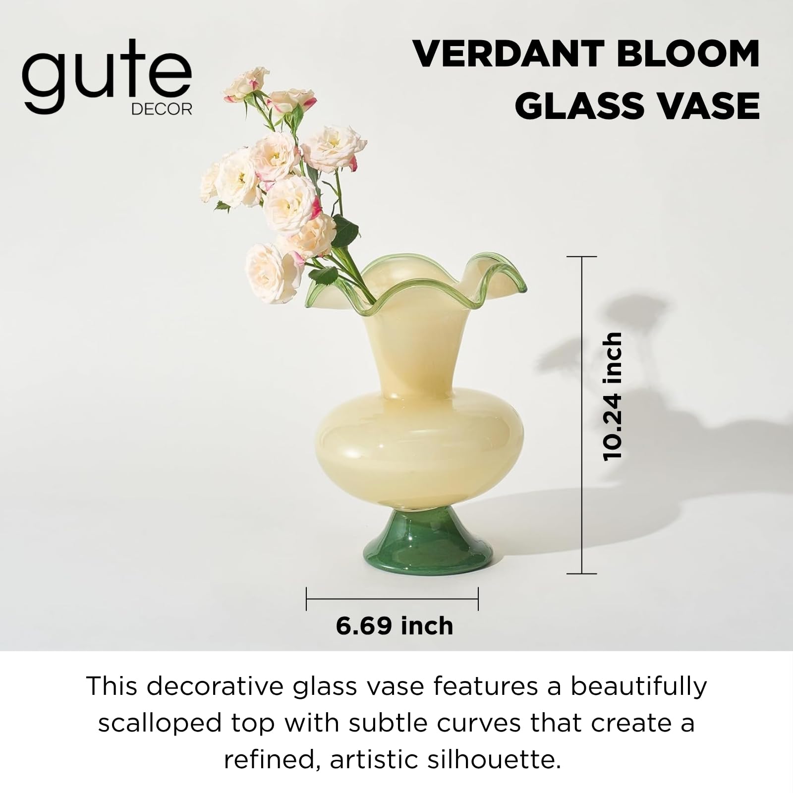 Glass Meadow Hand-Blown Glass Flower Vase  Décor - 11