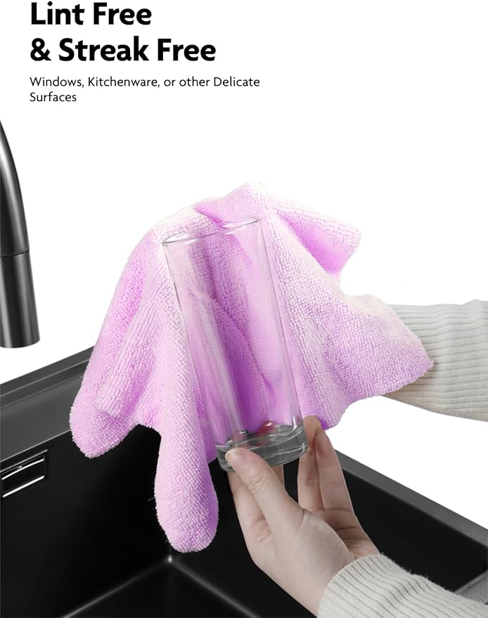 Fantasticlean Microfiber Cleaning Cloth Roll -75 Pack, Tear Away Microfiber Towels, 12