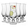 Hurricane Glassware Set of 6, Clear Glass Drinkware