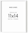 HAUS AND HUES White 11x14 Picture Frame, Aluminum, Modern, 14.0x11.0 inches, 0.75 inches Deep, 1 Piece, Unisex Adult, White