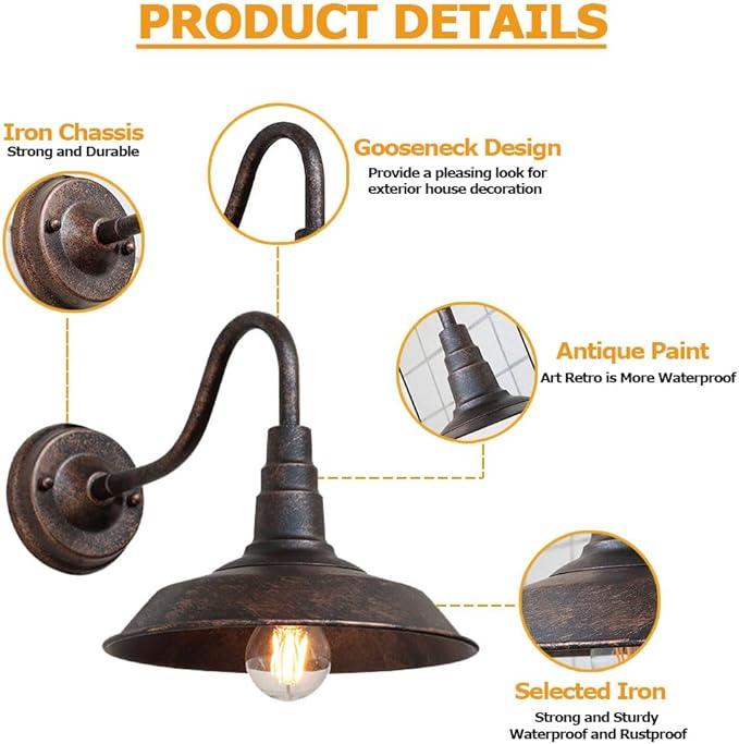 Outdoor Wall Light, 9.8