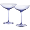 Champagne Coupes 12oz by The Wine Savant - Colorful Champagne Glasses, Prosecco, Mimosa Glasses Set, Cocktail Glass Set, Bar Glassware Luster Glasses (2, Lavender)