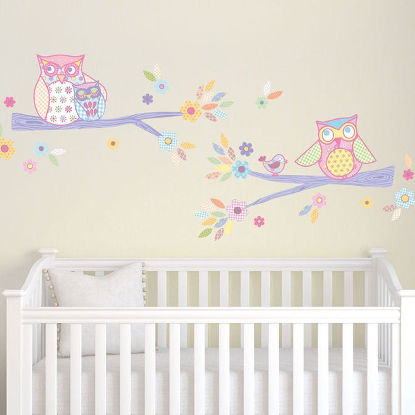 Owls Glitter Wall Decals