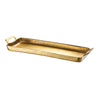 Large Brass Gold Decorative Tray with Handles, 24