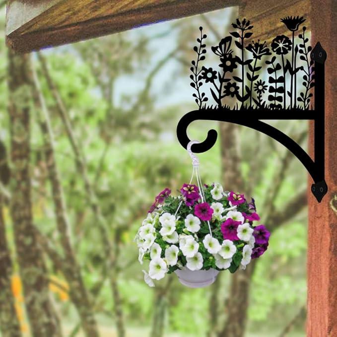 Peacoblue Iron Plant Hangers Hooks for Outdoor Indoor Hanging Plants Flower Fern Pot Lantern Bird Feeder Wind Chimes, 12