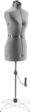 FAMILY DRESSFORM Large Adjustable Mannequin Dress Form - Grey