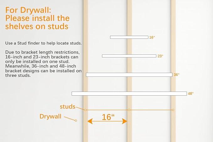 BAYKA Floating Shelves for Wall – Rustic Wood Wall Shelves with Metal Brackets for Bathroom, Bedroom, Kitchen, or Living Room Decor – White, Set of 3, Sturdy Storage with 22lb Capacity