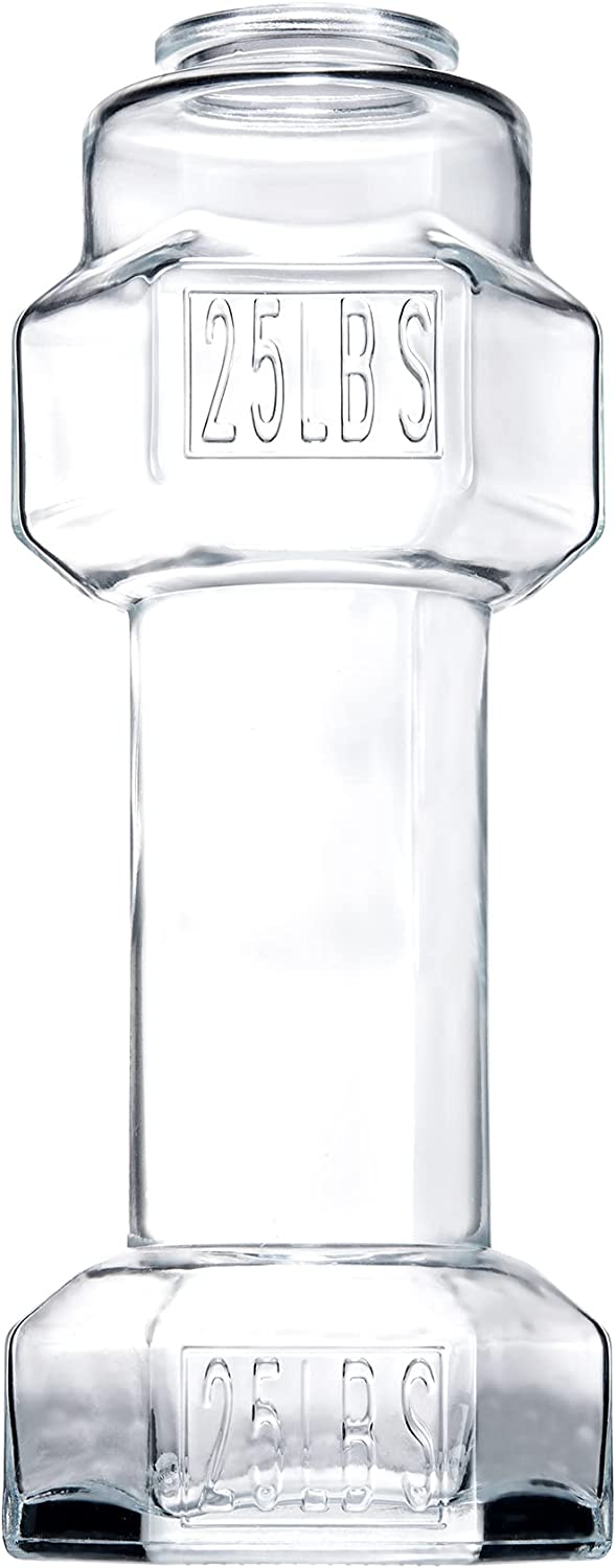 The Wine Savant Set of 4, Dumbbell Beer & Whiskey Glasses, Giant Lifting Beers 26oz Glass | Large Weightlifting to Scale Funny Beer Mug | For Men & Women Cool Beer Glasses Perfect, Gifts for Dad