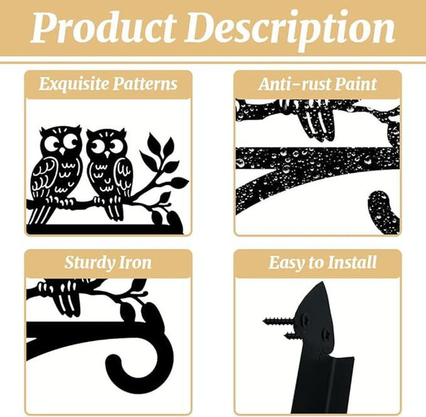 peacoblue Iron Plant Hangers Hooks for Outdoor Indoor Hanging Plants Flower Fern Pots Lantern Bird Feeder Wind Chimes, 12