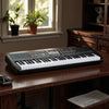 61 Keys Beginners Piano Keyboard Electric Keyboard Kit with Adjustable Stand and Stool-Black