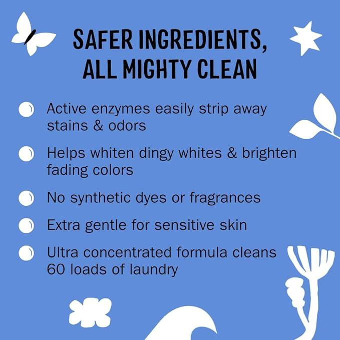 Molly's Suds Super Powder Detergent | Extra Strength Laundry Soap, Stain Fighting | Sensitive Skin | Simple, Effective Ingredients | Ocean Mist, 120 Loads Total (2 Pack)