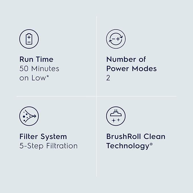 Electrolux WellQ7 Cordless 2-in-1 Vacuum with High Suction Power and 5-Step Filtration System, 50-Minute Run Time, 2 Power Modes, Denim Blue