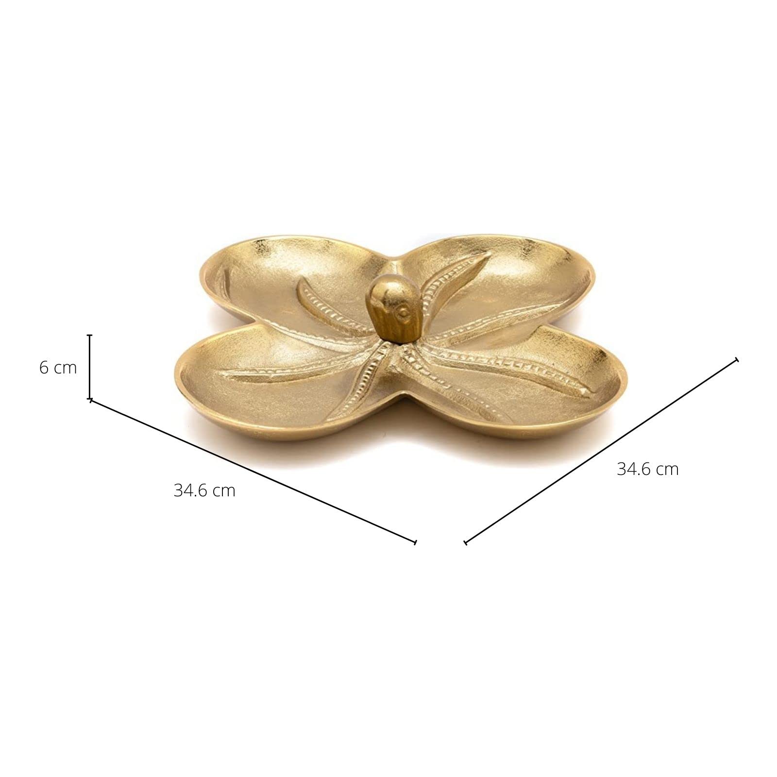 Gold Bronze Octopus Snack Bowl & Serving Tray 13.6