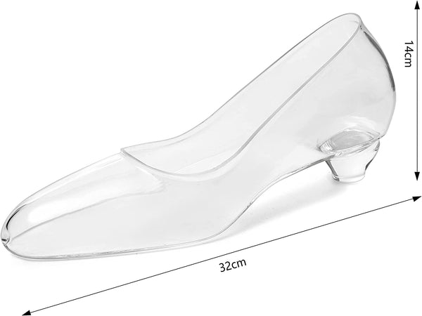 The Wine Savant Large Glass Stiletto Jewlery Holder, Ring Holder, Organizer for Jewelry, Heel Dish, Trinket Tray Necklace and Earring Holder, Jewelry Dish, Gift for Mom, Wife, Girlfriend 13x5.5