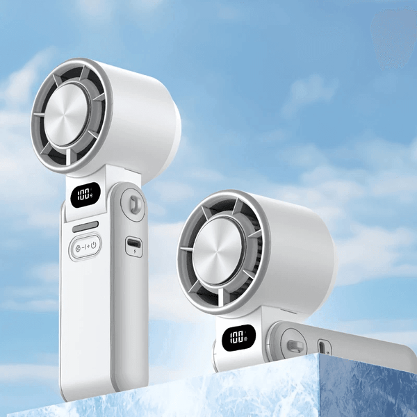 Foldable Rechargeable Cooling Fan – Turbo Handheld Fan with Adjustable Speed