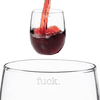 F*CK Wine Glass Single Set, Large 11 oz Glasses, Fuck Fucking Glass Unique Italian Style Tall Stemless for White & Red Wine, Water, Novelty Tumbler, Gifts, Comedy Beautiful Glassware (Stemless)